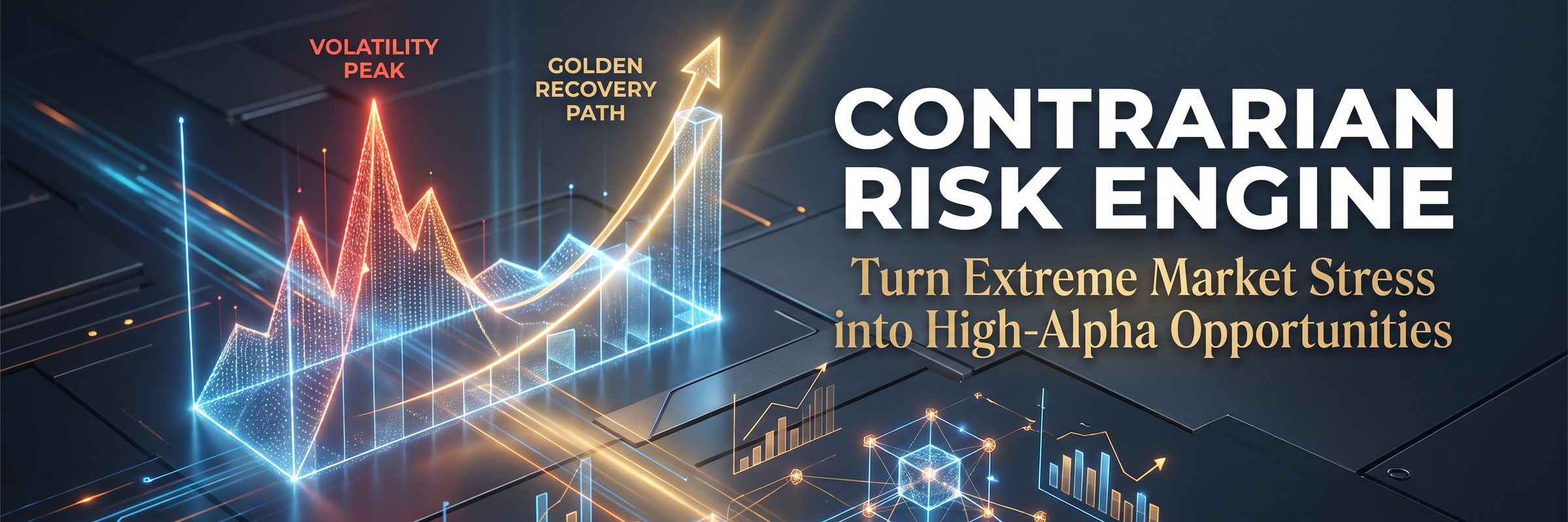 Contrarian Risk Engine banner — measure divergence between market sentiment and macro fundamentals via credit spreads