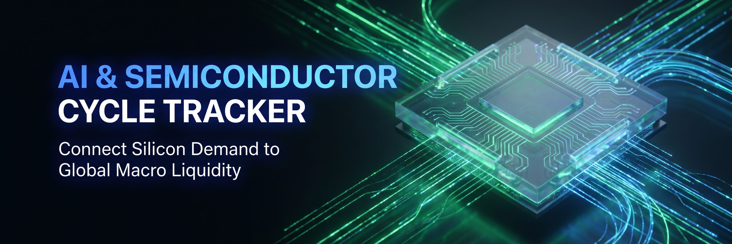 AI & Semiconductor Cycle Tracker banner — connect silicon demand to global macro liquidity